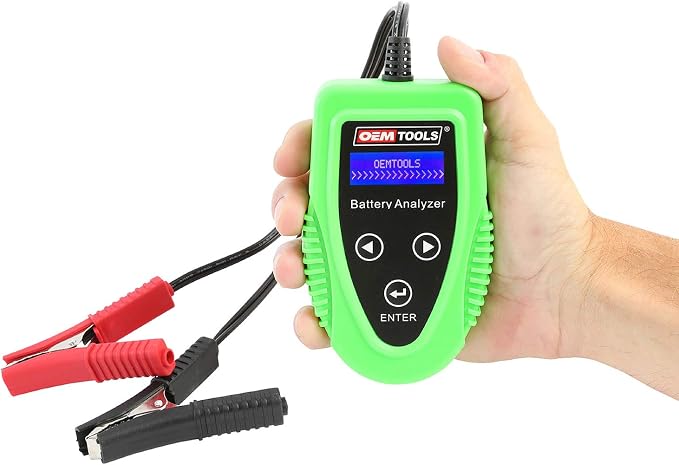 OEMTOOLS 24359 Digital Car Battery Tester, Gifts for Men, Dad Gifts, 12V Battery Diagnostic Tool, 200-1200 CCA Load Capacity, Charging, Cranking, and Starter Tester