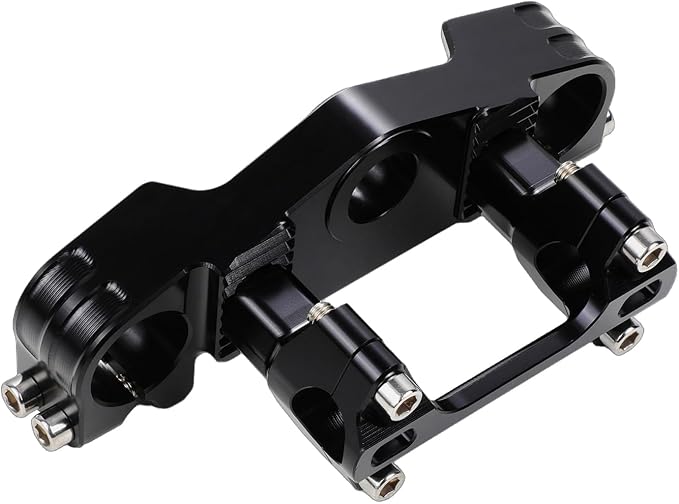 Dirt Pit Bike Top Triple Clamp 7/8" 22MM Upper Triple Tree Bar Mount with Risers Set CNC for TTR 110 TTR110 TTR110E 2008-2025 Black Motorcycle Motocross