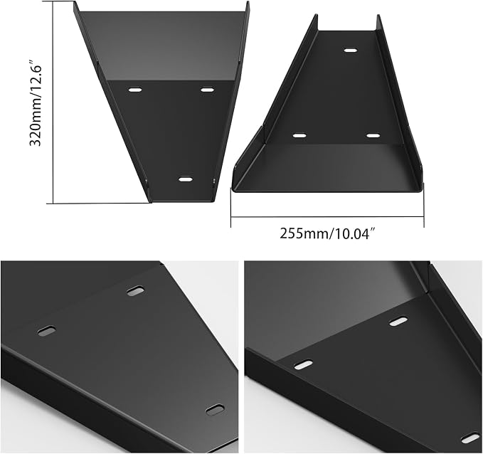NICECNC A-Arm Skid Plates 6061-T6 Aluminum Compatible with Yamaha Raptor 700 YFM700 2006-2011 2013-2026, Raptor 700R YFM700R 2012 2016-2026, Heavy-Duty Suspension Protectors, Black CNC-Machined Guards
