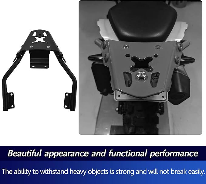 Rear Seat Top Luggage Racks Cargo Tail Storage Rack Holder Shelf Carrier Compatible for B&M&W G310R G 310R G 310 R Accessories 2017-2024, Black, MD-487-US