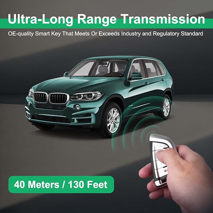 Autel Universal Key Fob for BMW, MaxiIM IKEY IKEYBW004AL, OE-Quality Smart Key Replacement, Vehicle Blank Key, Work with KM100, IMMO Learning, Key Creation/Clone, Chip Read/Write