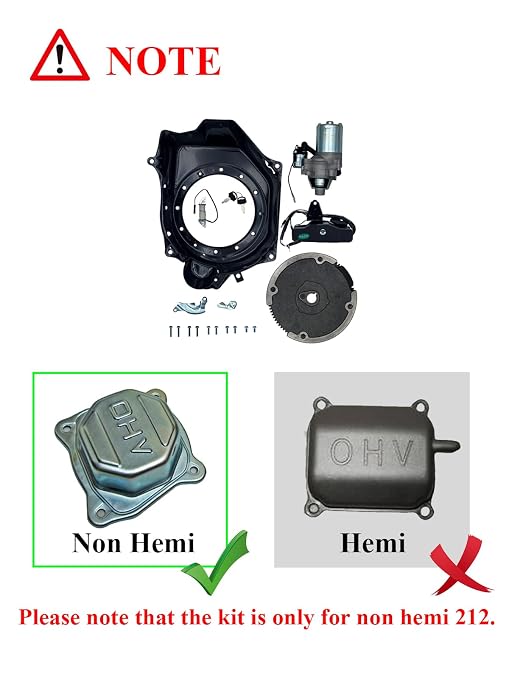 YAMAKATO Electric Starter Kit for Predator 212 Non Hemi 196cc 212cc Coleman Honda Mini Bike Go Kart Small Engine Electric Start