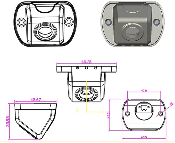 KIMISS Side View Camera for RV Truck Bus 150 Degree Wide Angle Night Vision 4 PIN Aviation Connector Blind Spot Surveillance Camera 1080P