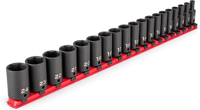 TEKTON 3/8 Inch Drive Impact Socket Set, 19-Piece | SID91117