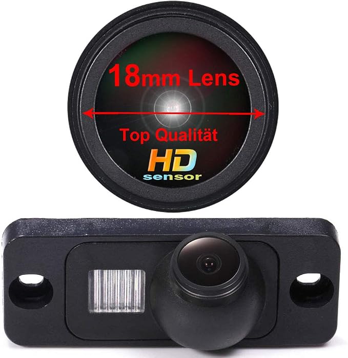HD IP68 1280Pixels Auto 170° Wide Angle License Plate Light Rear View Reversing Backup Camera Parking Aids System Compatible with Mercedes Benz W164 W163 ML 320/W220 S280 S320 S350 S500 S600/W251