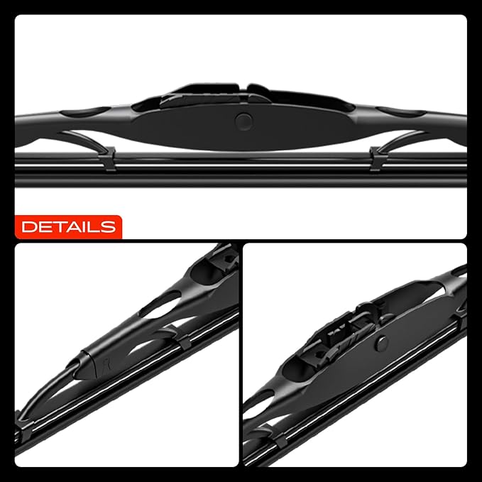 A-Premium 24"+21"+10" Windshield Wiper Blades Compatible with Mitsubishi Outlander Sport 2011-2024 - Front Rear Wipers Blade Set for Hook/Hook Arm Connector, with Wear Indicator & Towel (Pack of 3)