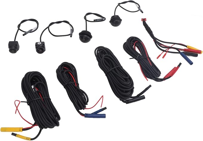360° Panoramic Car Camera System - 1080P HD Front, Rear, Left & Right View for Car Display (2053A Chip + 6053A Lens)