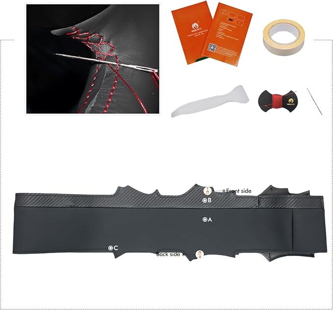 MEWANT Hand Sewn 3D Style Steering Wheel Cover Wrap for Volvo VNL VNR FM FH 2017-2025 Steering Wheel Accessories for Volvo FM