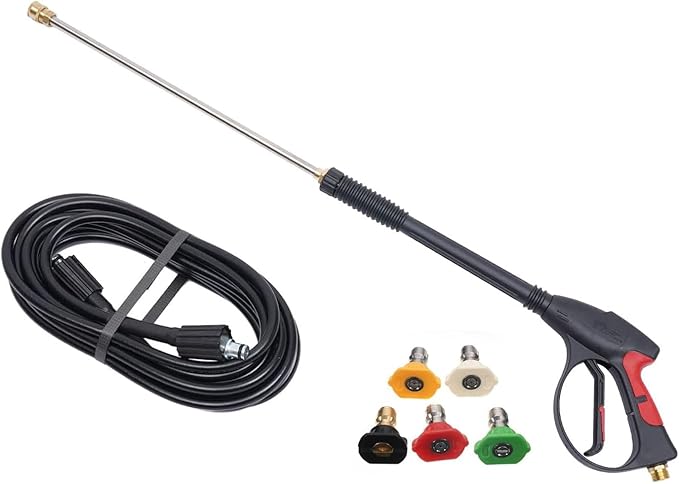 3000 PSI Power Washer Gun Kit – Universal M22 Spray Gun with 5 Quick-Connect Nozzles for Craftsman, Generac, and Briggs & Stratton Pressure Washers, Upgraded Version