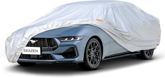 Heavy Duty Waterproof Car Cover for Coupe Universal Fit for Ford Mustang, Chevrolet Camaro, Chevrolet Corvette, BMW 4 Series, Audi A5, Lexus RC, Nissan GT-R, Kia Stinger, & More (Fits Cars up to 200")