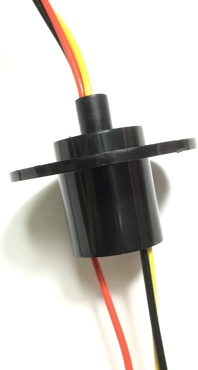 Taidacent 3 Wire 4 Wire 5A 10A 15A 30A Electrical Slip Ring Collector Ring Rotary Electrical Contact Joint Rotary Connector Commutator (10A Diameter 22mm)