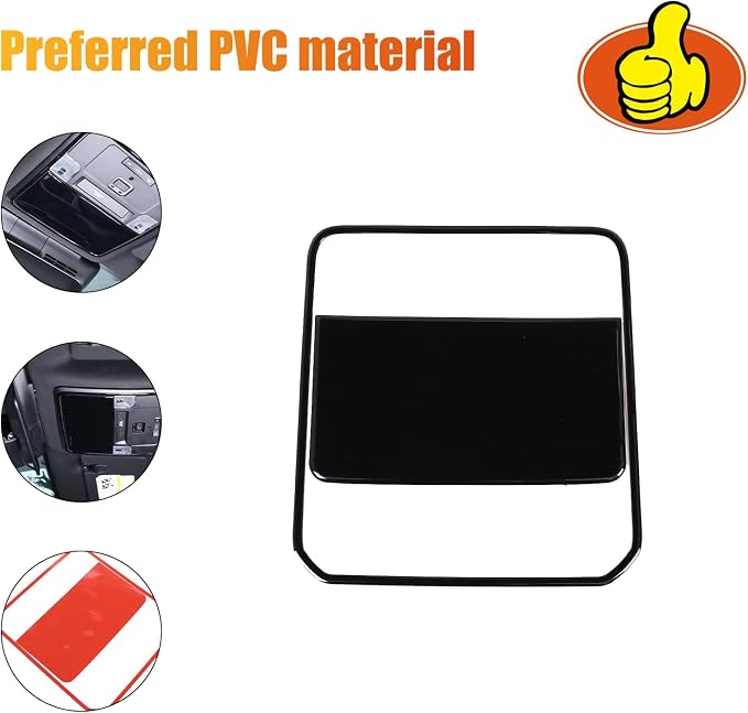 Daeiclru Front Reading Light Trim Panel Cover Compatible with Toyota Tacoma 2024 2025, Roof Reading Light Lamp Trim Cover Interior Decorative Accessories (Glossy Black)