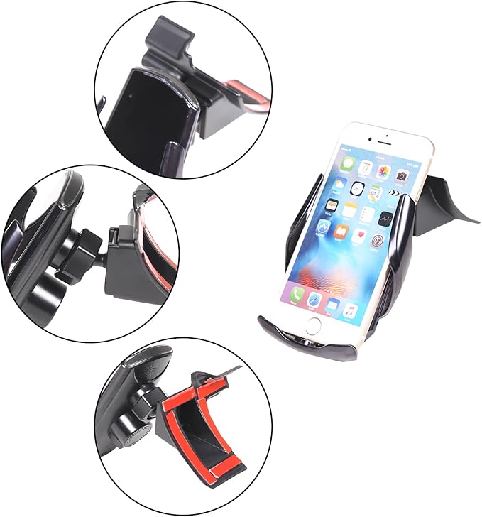 HAPPYHORSE Car Phone Mount Compatible with Toyot@ 86/Subaru BRZ 2022-2024 Car Central Control Right Side Mobile Phone Bracket Phone Holder Phone Mount with Self-Adhesive Base Accessories (Type D)