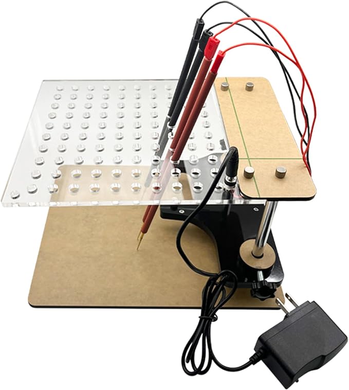 BDM Frame Test Board with 4 Probe Pins & LED Assembly, ECU Diagnostic Test Frame Set Supports 22 BDM Adapters, Bench Test Tool for Automotive Module Inspection with AC 110-240V