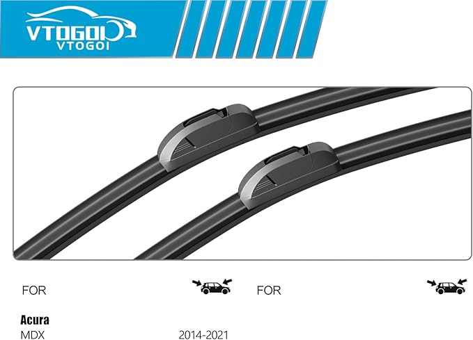 OEM Windshield Wiper Blades Replacement for Acura MDX 2014 2015 2016 2017 2018 2019 2020 2021, All Weather Original Factory Quality Front & Rear Wipers Set 26"+20"+14" (Pack of 3)