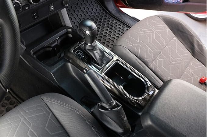 Car ABS Control Gears Shift Panel Protective Trim Frame Compatible with Fit forToyot-a Tacoma 2015 2016 2017 2018 2019 2020 2021 2022 2023 Gears Shift Cup Holder Trim Frame Accessories