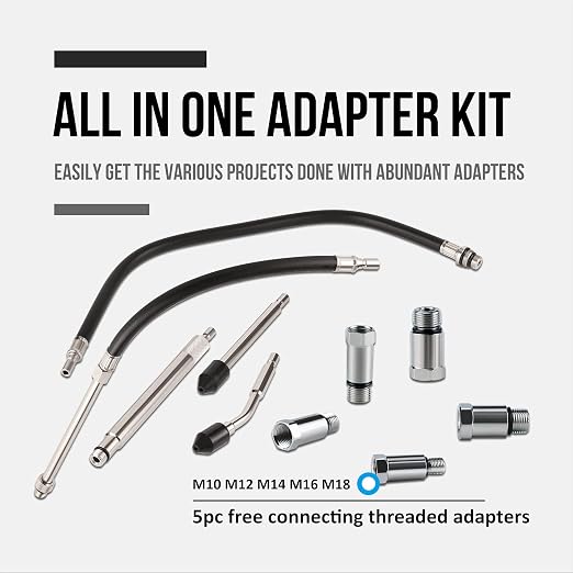 Lichamp 12pcs Compression Tester Adapter Kit with Spark Tester, Automotive Engine Cylinder Leak Down Compression Test Motor Pressure Gauge