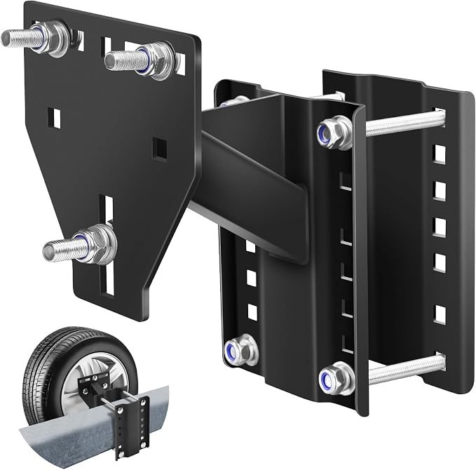 Trailer Spare Tire Mount, Boat Spare Tire Mount for Utility Trailer, Upgrade Spare tire Carrier, Fits 4 5 6 8 Lugs Trailer Wheels, Holds Up to 150 Lbs