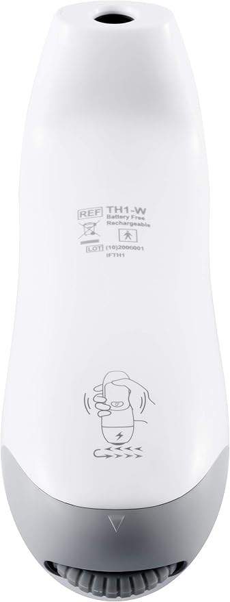 Ozeri Forehead Thermometer, ISO 80601-2-56 Medical-Grade with Silent Fever Alarm and Battery-Free Kinetic Activation