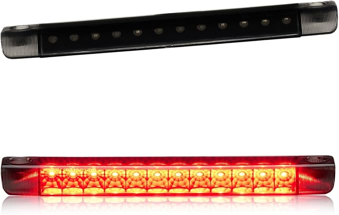 Third 3rd Brake Light LED for 2010-2024 Toyota 4Runner, High Mount Rear Brake Lights Assembly for 2014-2019 Toyota Highlander, Waterproof Center Cab Lamp Stop Light (Black)