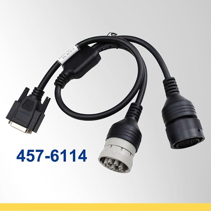 4576114 457-6114 Diagnostic Adapter Cable Kit | Y-Cable for Cat ET-3 ET3 ET-III Tool | Connects 9-Pin & 14-Pin Service Ports Diagnostic Tool Engine 317-7485, 3177485
