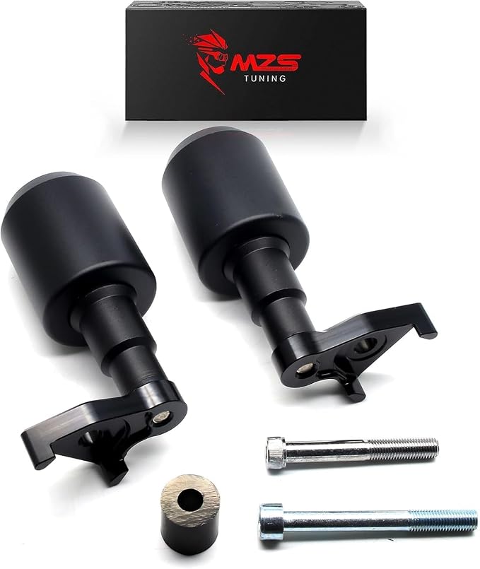 MZS Motorcycle Frame Sliders Compatible with ZX10R ZX-10R ABS 2011 2012 2013 2014 2015, Racing Falling Crash Protector Guards No Cut Kits Accessories Black