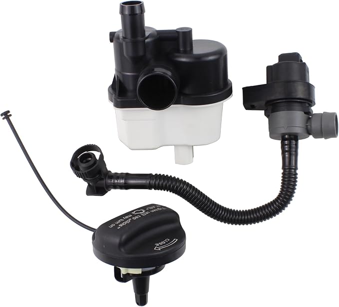 MOTOKU Fuel Vapor Leak Detection Pump Vapor Canister Vent Valve Solenoid w/Pipe and Gas Cap Set for BMW 128i 328i 328xi 528i xDrive 530xi 530i X5
