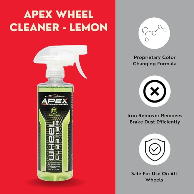 Apex Spray and Seal Bundle with Apex Wheel Cleaner - Ceramic Maintainer and Sealant - Proprietary Iron/Brake dust Remover - Professional Detailing Supplies