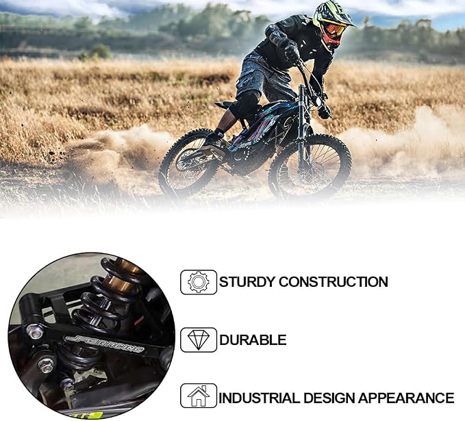 JFG RACING Sur Ron Suspension Triangle Linkage 7075 Al Progressive Link Kit For Sur Ron X/S X160 X260 Electric Dirt Bike EXTREMENIGHT BLACK