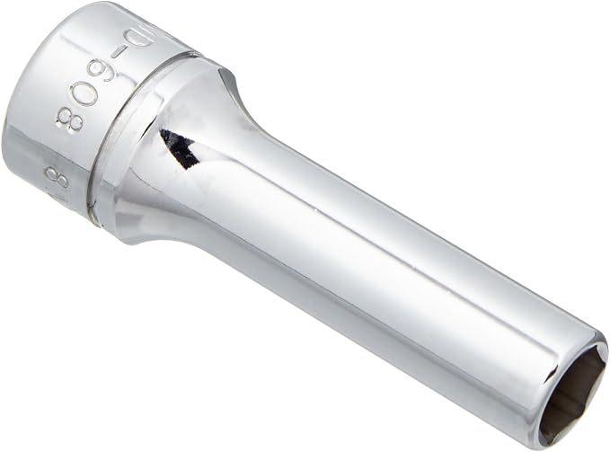 Williams JHWBMD-608 SUPERTORQUE 3/8-Inch Drive Deep SAE 6 Point Socket 8mm Size, High-Polished Chrome Finish, Designed for Maximum Engagement on 6-Point Fasteners