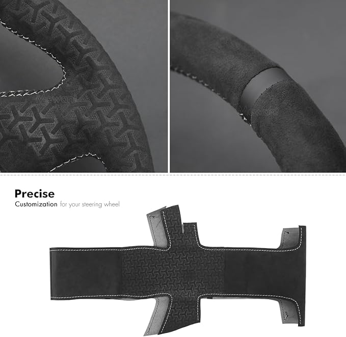 MEWANT Hand Sewn Steering Wheel Cover for Toyota RAV4 1998-2003/Celica 1999-2006/Corolla (US) 2003-2008/Matrix 2002-2008/MR2 1999-2007/Supra 1996-2002/Caldina 1997-2002