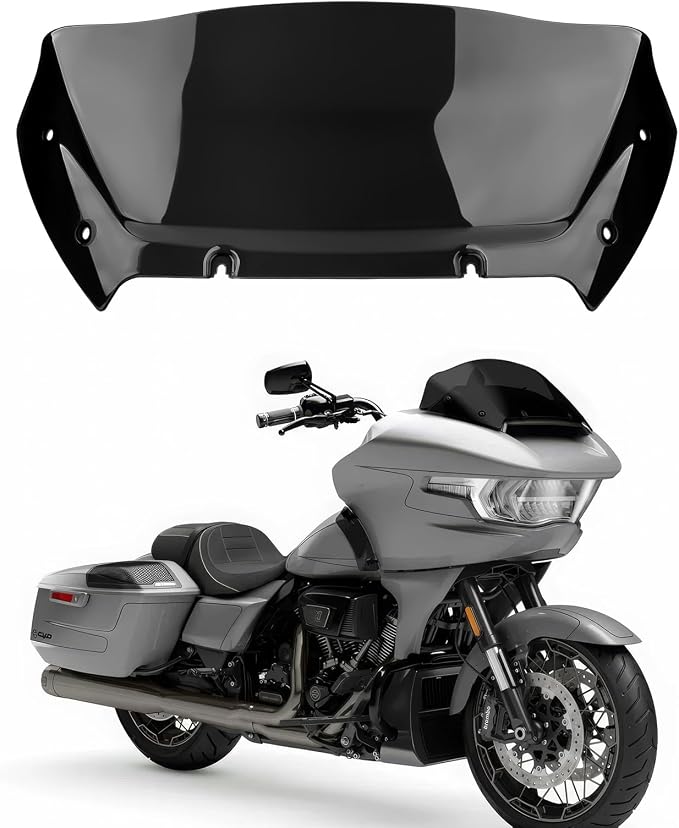 9" Windshield, Windscreen Air Deflector Compatible for Harley CVO Road Glide FLTRXSE 2023-Later, CVO Road Glide ST FLTRXSTSE 2024-Later, Road Glide FLTRX 2024-Later(Black)