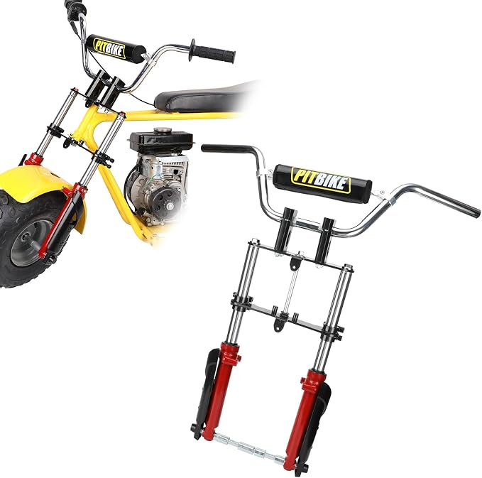 Mini Bike Front Forks Suspension Kit Replacement for Monster Mega Moto 80cc 105cc Motovox MBX10 MBX11 Coleman CT100U Baja Doodlebug GMB100 TrailMaster Storm 200 Parts 7/8 Handlebar