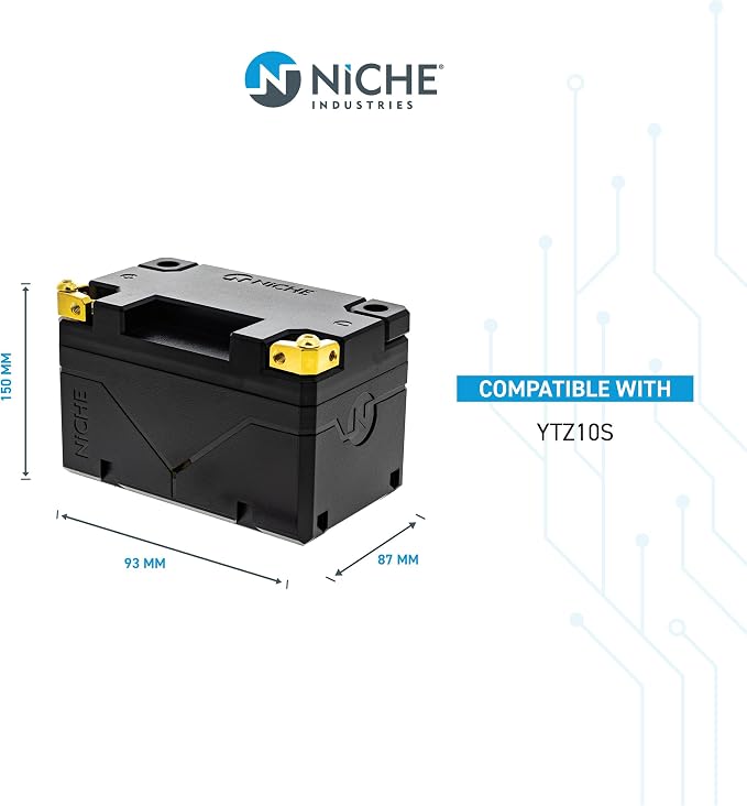 NICHE Lithium Battery YTZ10S 12V 4Ah 240A for Yamaha Honda Kawasaki KTM Suzuki ATV Motorcycle