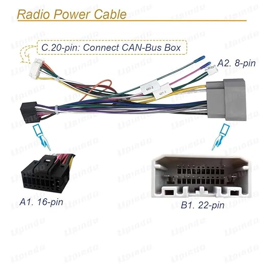 16pin Car Stereo Radio Power Retrofit Wiring Harness Adatper fits for Jeep Wrangler Cherokee Compass Grand Patriot Dodge Caliber Voyager Chrysler Sebring