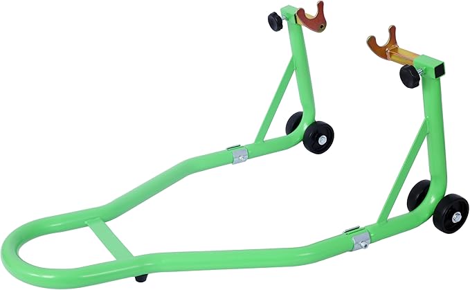 Donext Motorcycle Stand 1000LB Sport Bike Front and Rear Wheel Lift Swingarm Paddock Stands Green, U