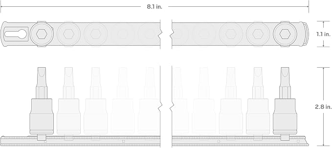 TEKTON 3/8 Inch Drive Triple Square Impact Bit Socket Set | SIB91104