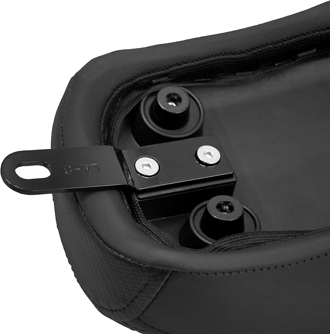 Motorcycle 2-Up Seat Driver Passenger One-Piece Seat Fit For Harley Low Rider Low Rider S ST FXLR FXLRST 2018-up (Black Stitching)