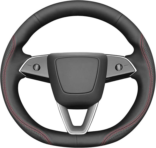 MEWANT DIY Stitching Steering Wheel Cover Wrap for Tesla Model 3 Highland 2023-2025/Model Y 2025 Highland for Tesla Model 3/Model Y Accessories(3D Style)