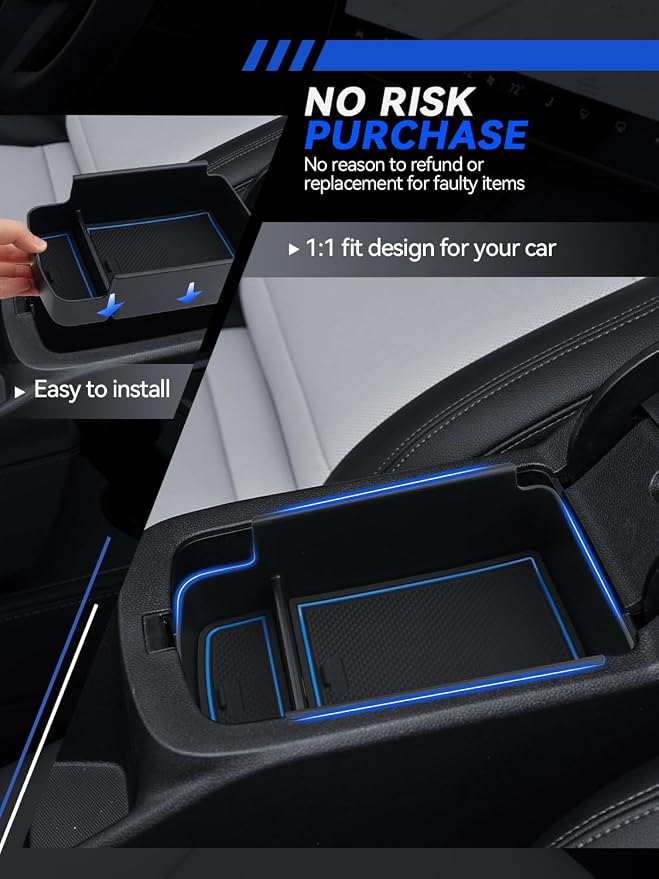 for Buick Envista Center Console Organizer 2024 2025 Buick Envista Accessories Armrest Tray Middle Storage Box Insert Container Durable ABS Plastic