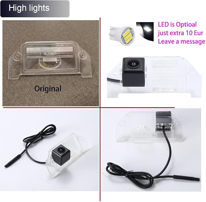Car Rear View Backup Camera Parking Replacement for Dodge Charger Challenger Magnum Avenger Dart Chrysler 300 300C Touring 300M LX Lancia Thema Reverse Vehicle Camera Waterproof Night Vision