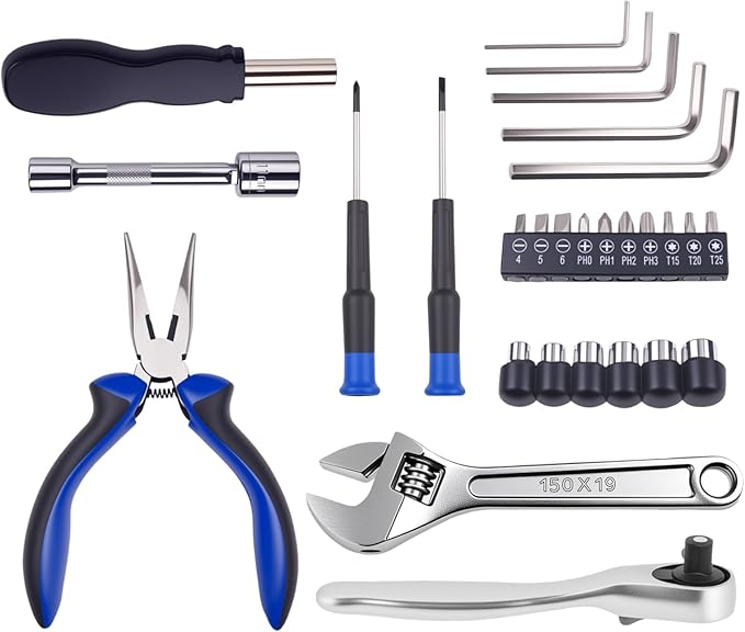 Upgarded 29PCS Compact Motorbike Tool Sets, Motorcycle Repair Toolkit Tool kit Underseat,Motorcycle Repair on the Road, Great for Travel Tool Needs