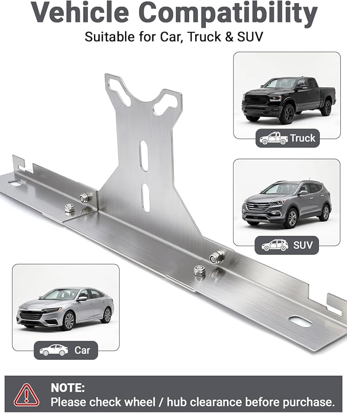 Wheel Alignment Tool for DIY Toe Adjustment, Stainless Steel Toe Alignment Plates Allow Quickly Operation, Easy Way to Check Toe in/Out, Fits Most Cars & Trucks(Patent Design)