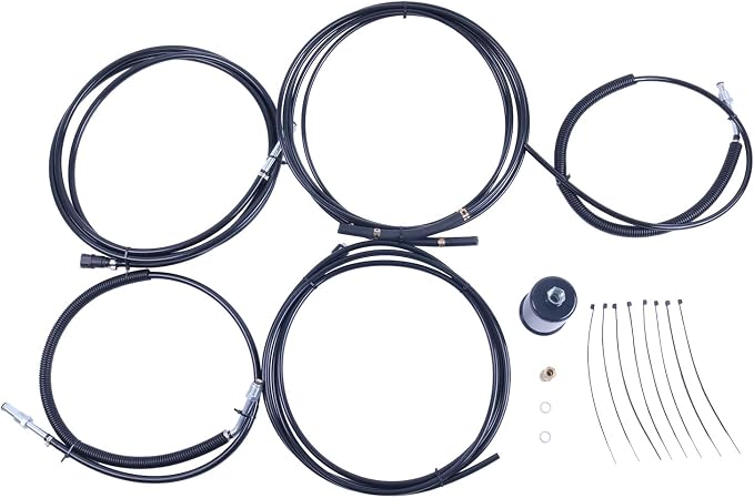 HOLDWELL Fuel Line Replacement Kit NFR0008 FL-GM43C-V Compatible with Chevrolet/GMC Suburban 1998-1999 (Black, 1x Kit)