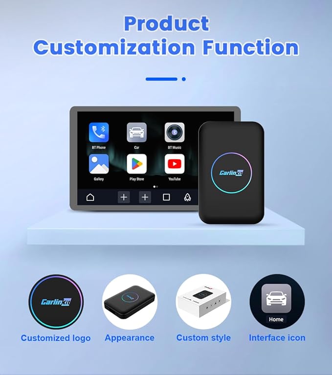 CarlinKit Tbox-LITE S with HDMI Output – Mirror Front Screen to Rear-Seat Display for in-Car Entertainment, Supports Wireless CarPlay/Android Auto, Online Video