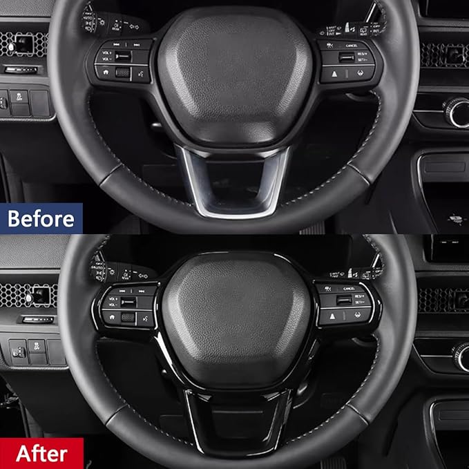 Car Accessories Fit for Honda CR-V CRV 2023 2024 Interior Button Cover Trim Strips (Glossy Black) ABS 1 PC