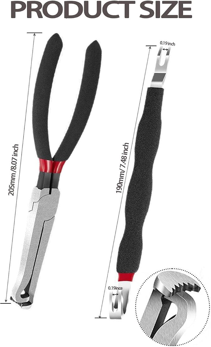 2 PCS Electrical Disconnect Pliers for Cars, Straight Automotive Electrical Connector Pliers and Electrical Connector Separator Tool