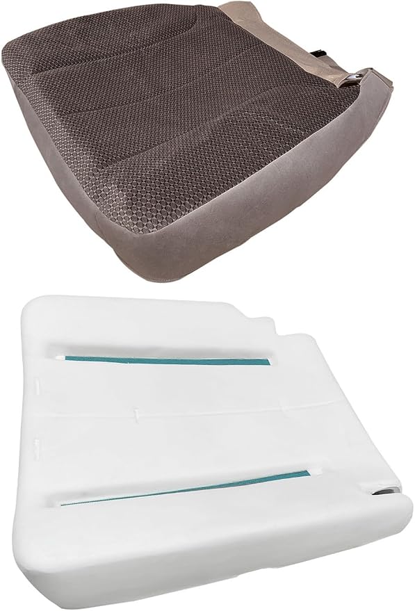 Driver Bottom Cloth Seat Cover & Foam Pad, Front Driver Side Seat Cover & Foam Cushion Compatible with Dodge Ram 1500 2500 3500 SLT 2002-2005