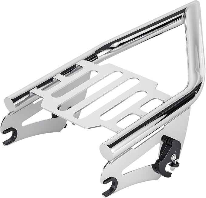 Detachable Luggage Rack for Harley Touring 2009-2026 Street Road Electra Glide/Road King, Chrome（Classic）