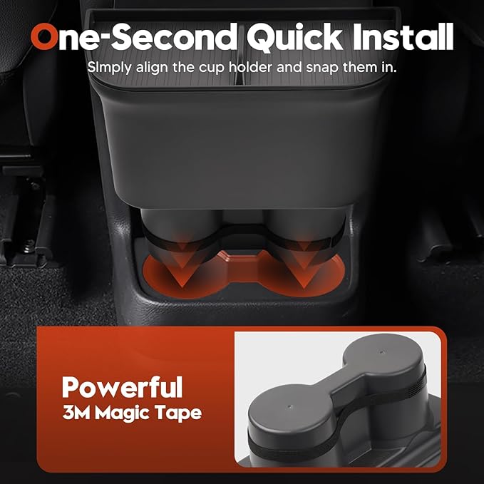 Sunsdrew 2021-2025 Toyota Sienna Trash Can, Waterproof Car Trash Bin with Lid & Cup Holder Organizer, 2-in-1 Garbage Can Storage for Toyota Sienna L LE SE XLE Limited Woodland Accessories